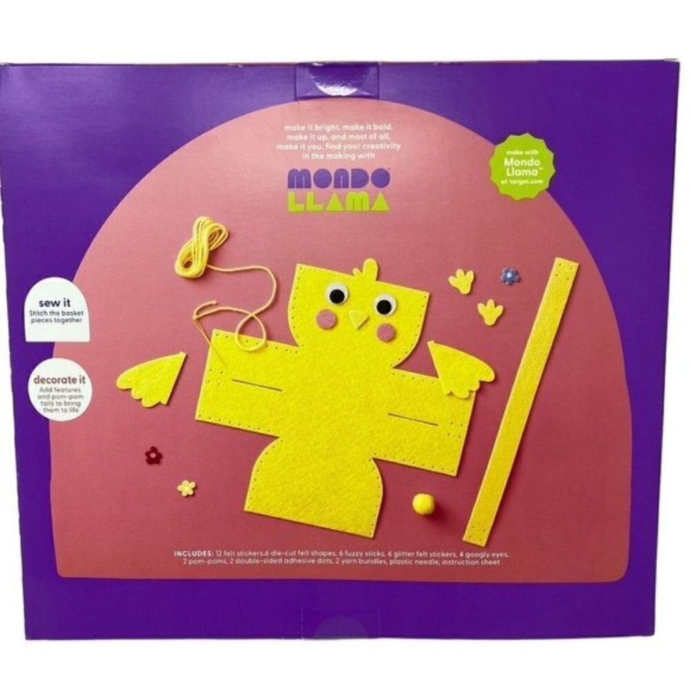 Target Mondo Llama Easter Baskets Kit Felt Crafts Ages 6 Plus - Picture 3 of 7